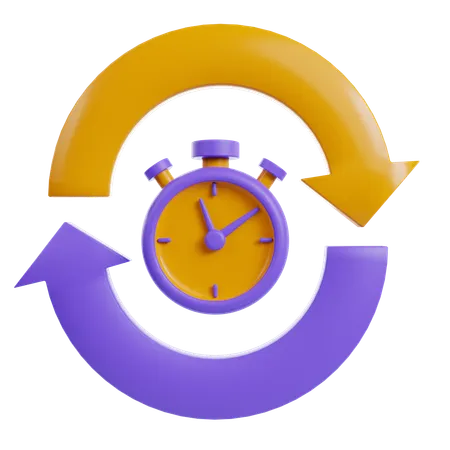 Clock Loading  3D Icon