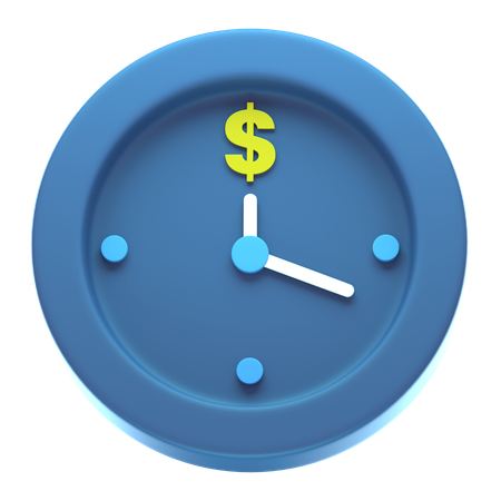 Clock Money  3D Icon