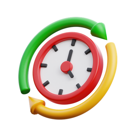 Clock moving 3D Icon