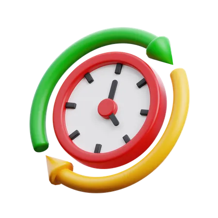 Clock moving 3D Icon