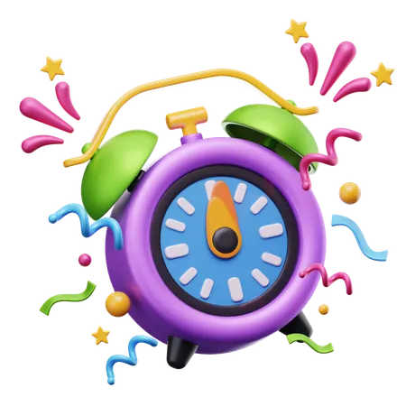 Clock New Year  3D Icon