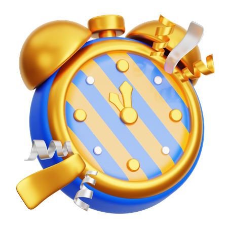 Clock New Year  3D Icon