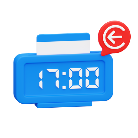 Clock Out  3D Icon