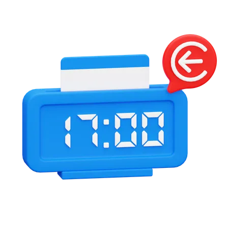 Clock Out  3D Icon