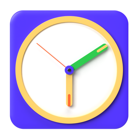 Clock Time  3D Icon