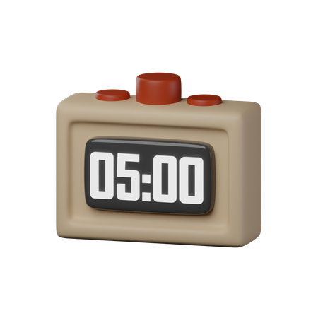 Clock Timer  3D Icon