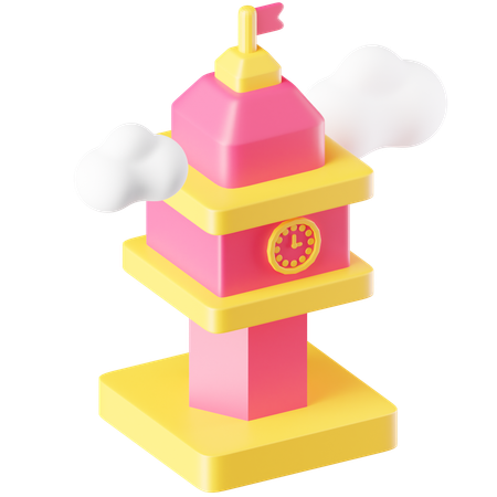 Clock Tower  3D Icon