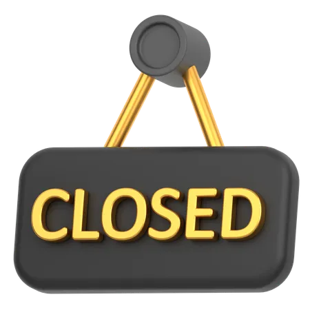 3 D Icon Of A Closed Sign 3D Icon