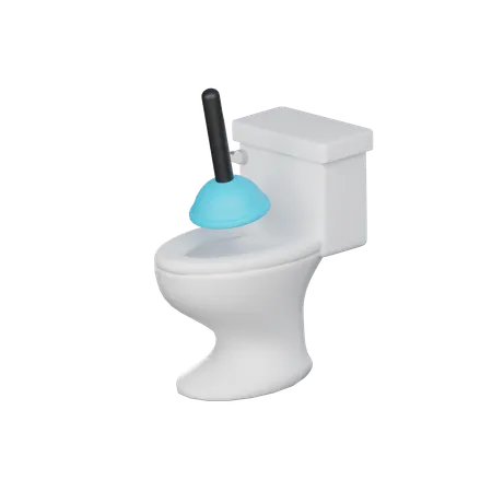 Clogged Toilet 3 D Icon 3D Icon