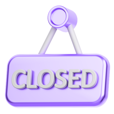 Close Board  3D Icon