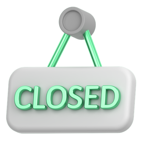 Close Board  3D Icon