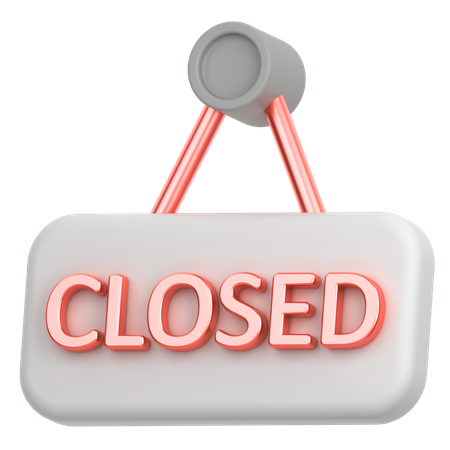 Close Board  3D Icon