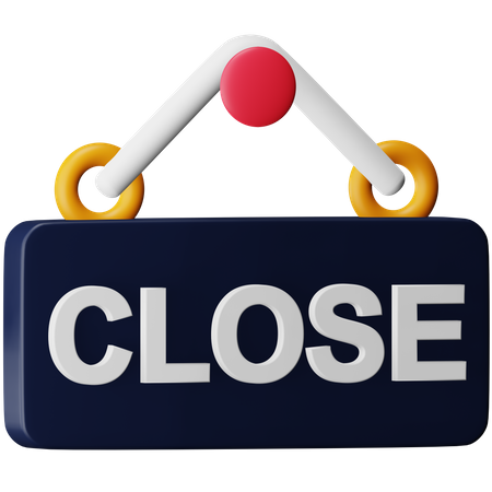 Close Board  3D Icon