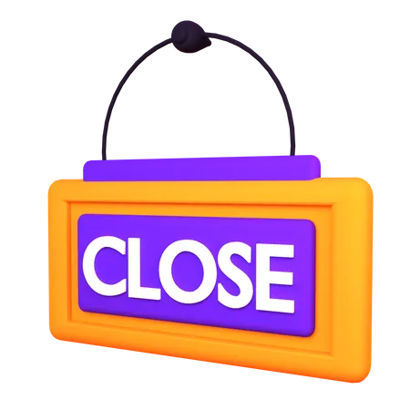 Close Board  3D Icon