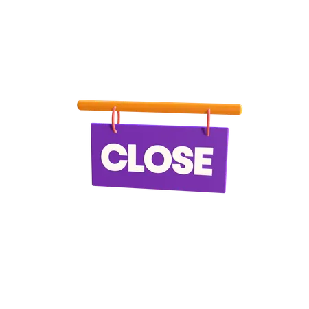 Close Board  3D Icon