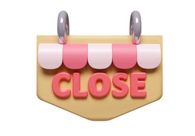 Close Board  3D Icon