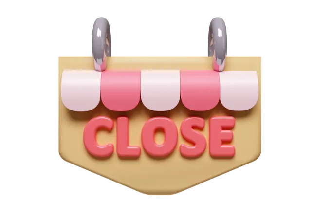 Close Board  3D Icon