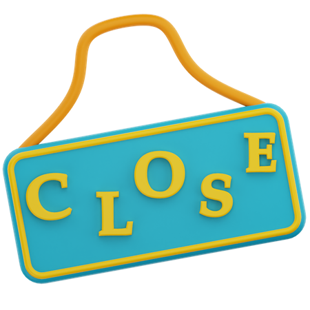 Close board  3D Icon