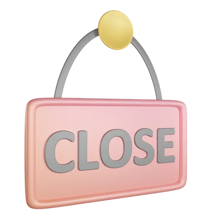 Market Board Is Closed 3D Icon