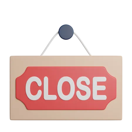 Close Sign Door 3D Icon