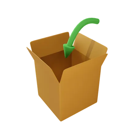 Box And Sign In 3D Icon