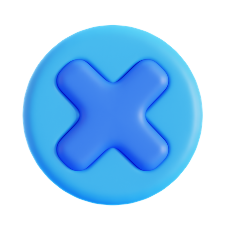 닫기 버튼  3D Icon