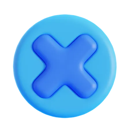 닫기 버튼  3D Icon