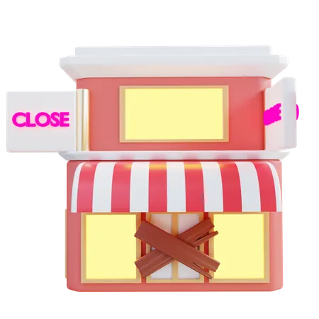 Close Shop 3D Icon