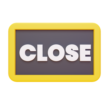 Close Sign  3D Icon