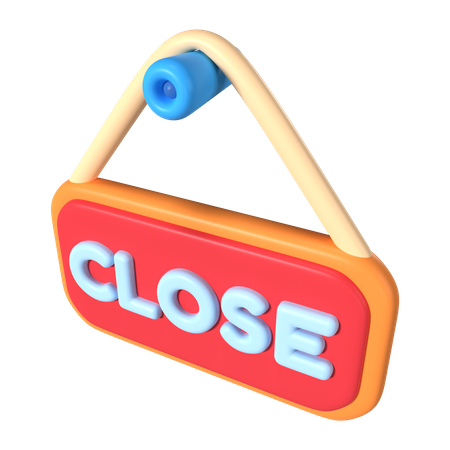 Close Sign  3D Icon