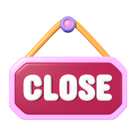 Close Sign  3D Icon