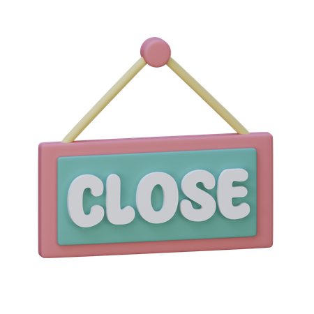 Close Sign  3D Icon