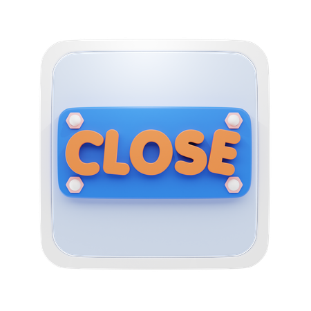 Close Sign  3D Icon