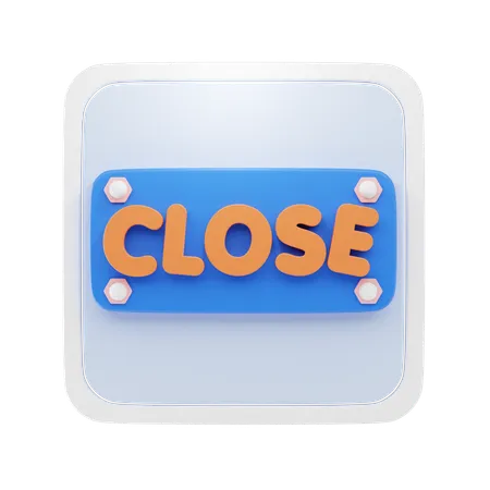 Close Sign  3D Icon