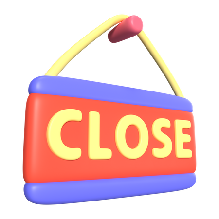 Close Sign  3D Icon