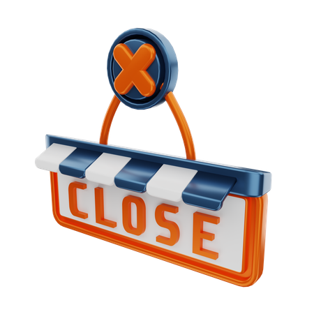 Close Signboard  3D Icon