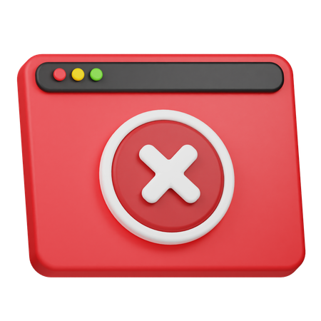 Close Website  3D Icon