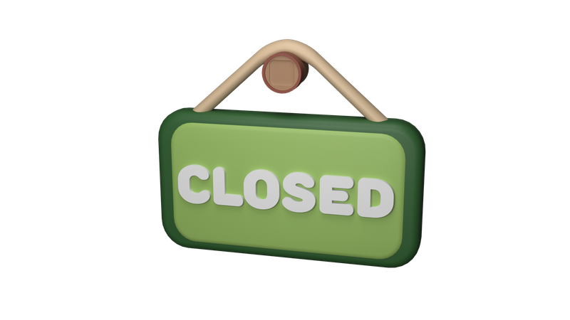 CLOSED  3D Icon