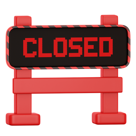 Closed Barrier  3D Icon