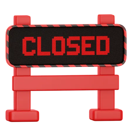 Closed Barrier  3D Icon