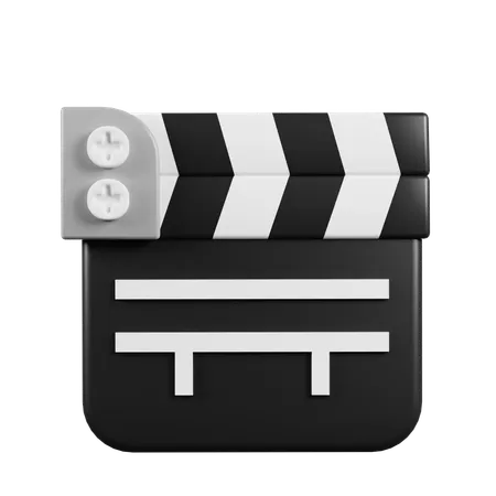 Closed Clapperboard 3 D Render Icon 3D Icon