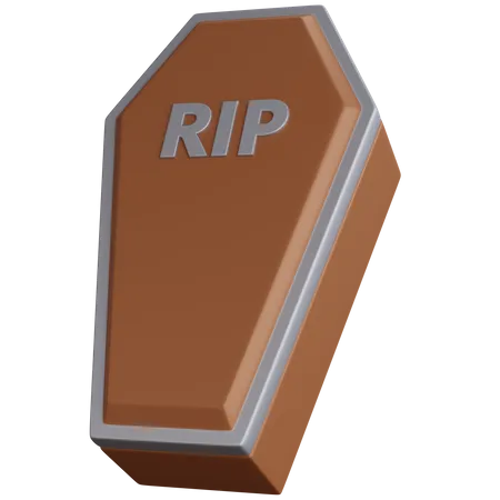 3 D Rendering Closed Coffin Isolated 3D Icon