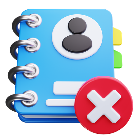 Closed Contact Book  3D Icon