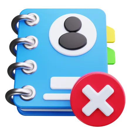 Closed Contact Book  3D Icon