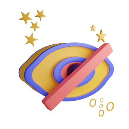 Closed eye  3D Icon