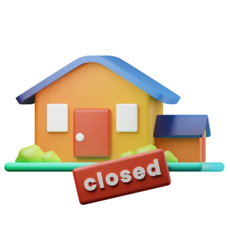 Closed Home  3D Icon