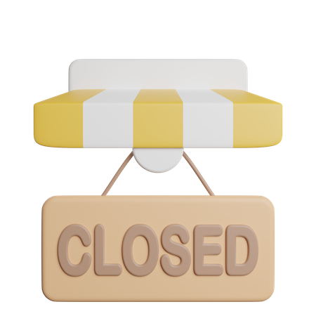 Closed Shop  3D Icon