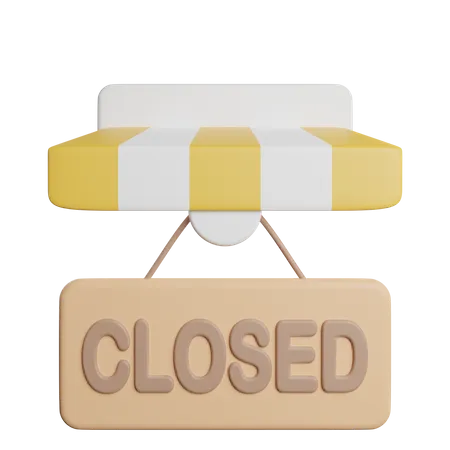 Closed Shop  3D Icon