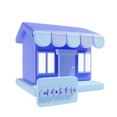 Closed Shop  3D Icon