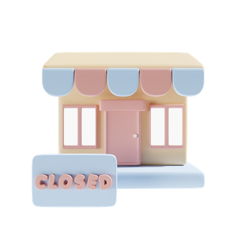 Closed Shop  3D Icon